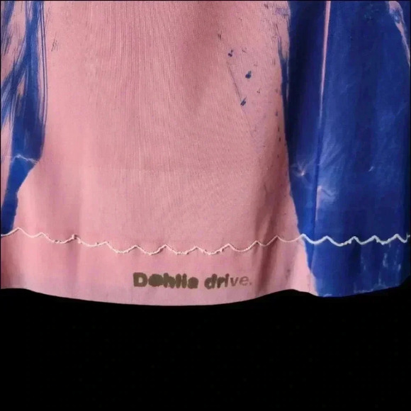 VINTAGE 50s 60s Hand Dyed Batik Slip Dress M - Picture 10 of 10